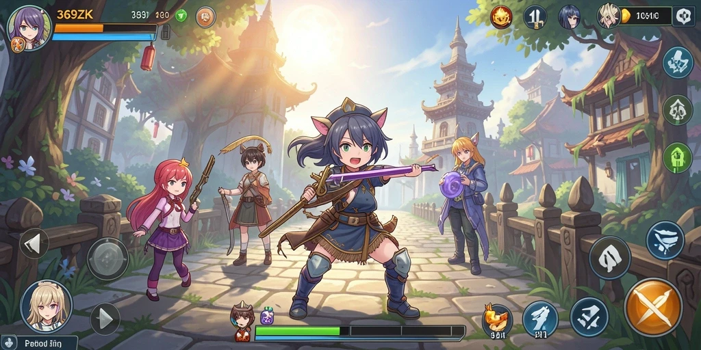 Tampilan luar biasa dari gameplay 369ZK yang penuh warna dan karakter Anime.