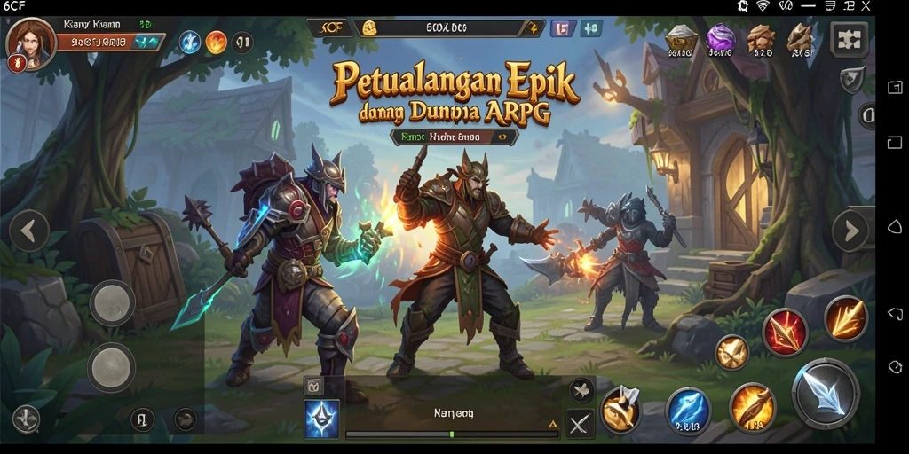 Tampilan gameplay ARPG 6CF yang mendebarkan dan interaktif.