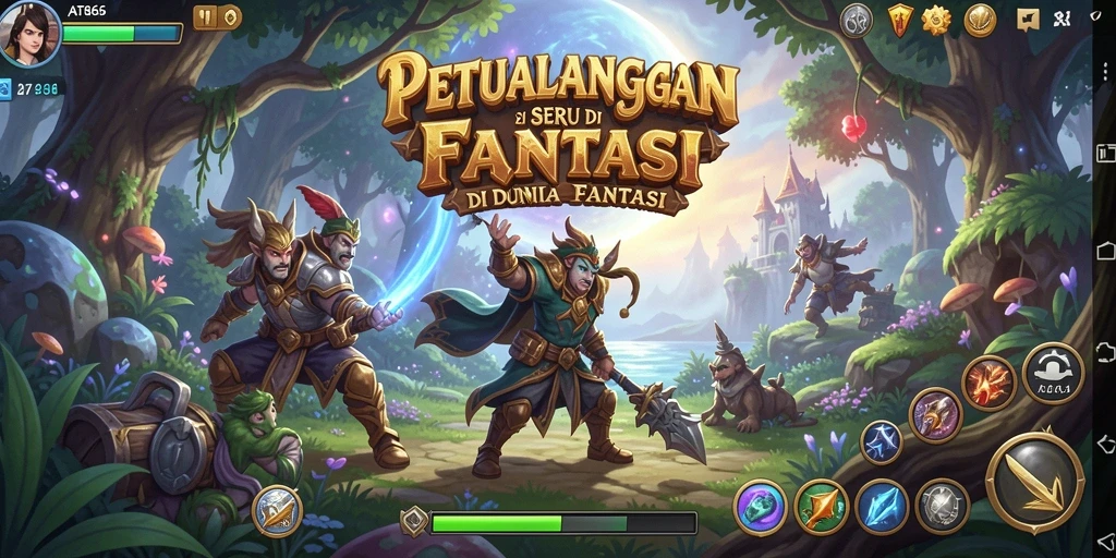 Gameplay AT866 menampilkan petualangan epik di dunia fantasi.