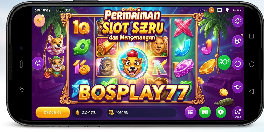 Tangkapan layar utama BOSPLAY77 menampilkan aksi gameplay Slot yang menarik dan seru.