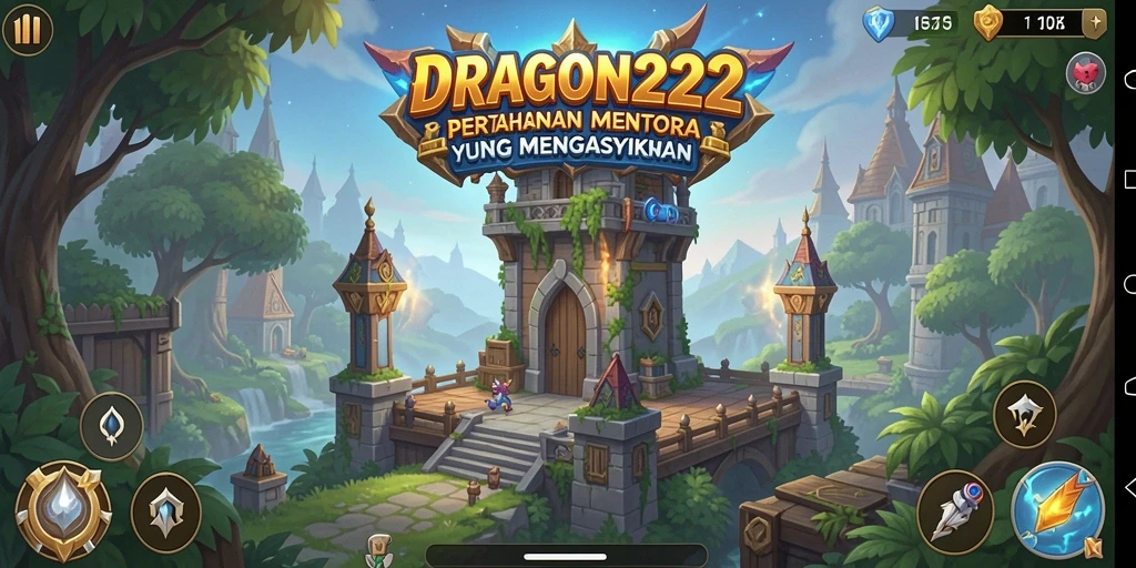 Tampilan gameplay menarik dari DRAGON222 dalam Tower Defense.
