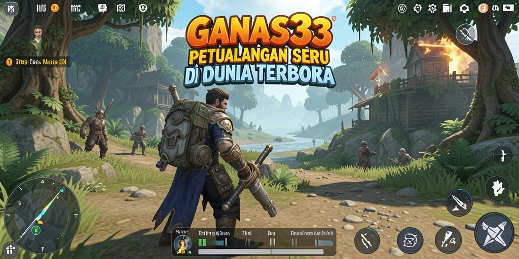 Screenshot gameplay menunjukkan petualangan seru di dunia terbuka.