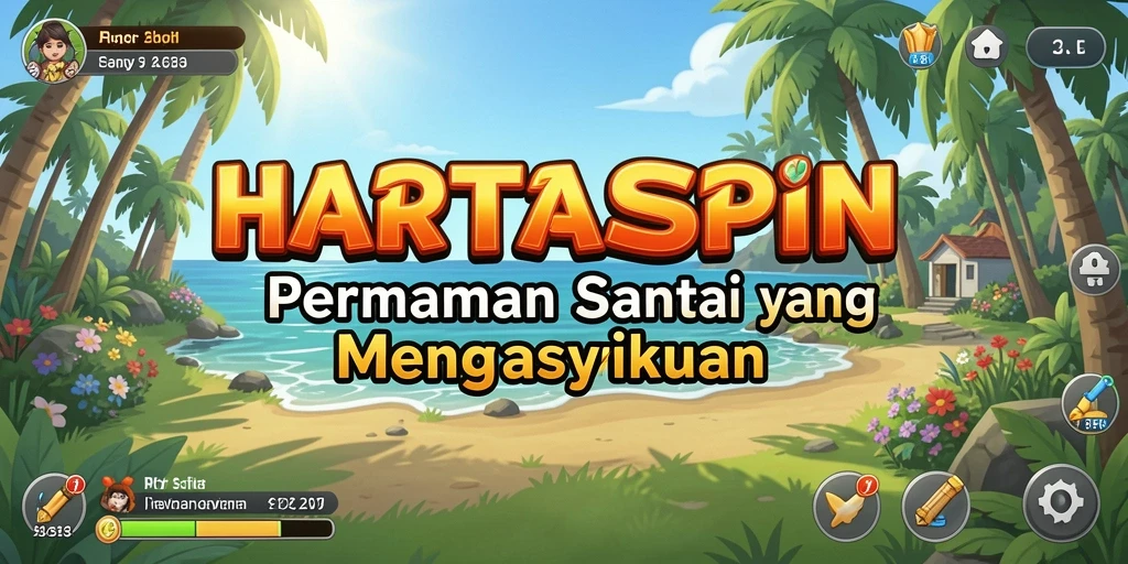 Screenshot HARTASPIN menampilkan gameplay yang menarik dan santai.