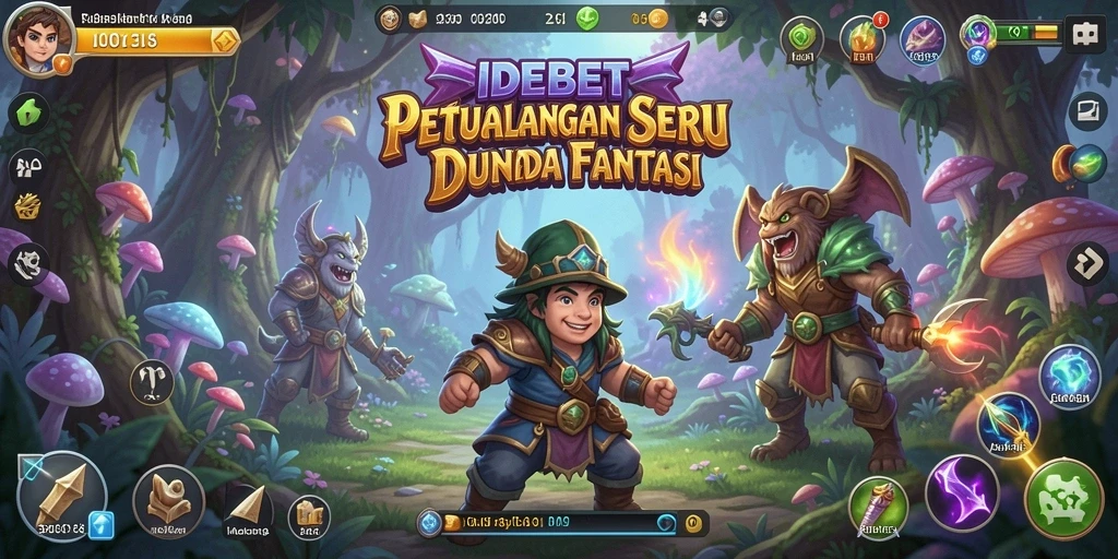 Screenshot utama IDEBET menampilkan aksi gameplay petualangan yang seru.