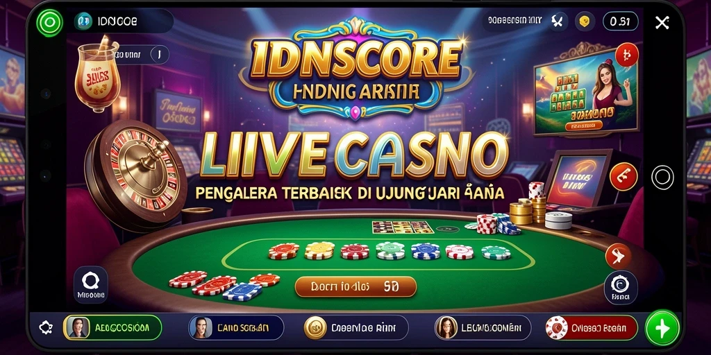 Tampilan grafis live casino yang menarik dan interaktif di IDNSCORE.