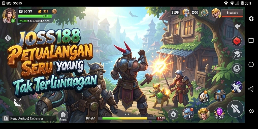 Screenshot utama JOSS188 menampilkan pemain menjelajahi dunia petualangan yang luas.