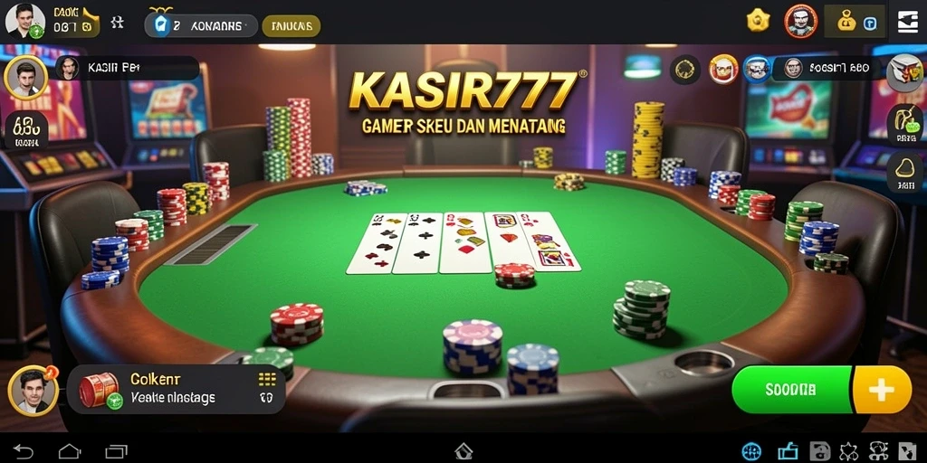 Screenshot permainan KASIR777 menunjukkan gameplay Poker yang mengasyikkan.