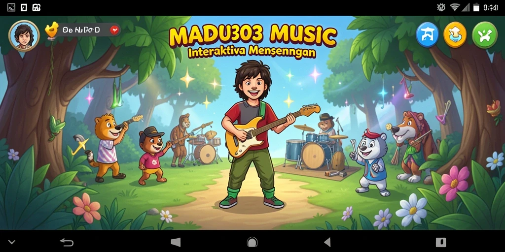 Tampilan gameplay MADU303 dengan berbagai pilihan lagu yang menarik.