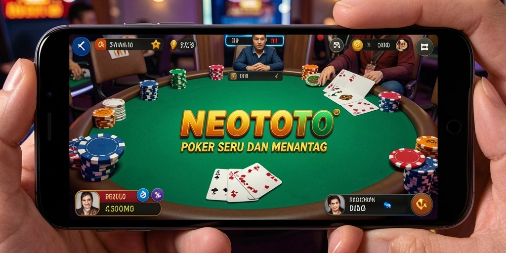 Tampilan seru gameplay poker di NEOTOTO saat pemain beradu strategi.