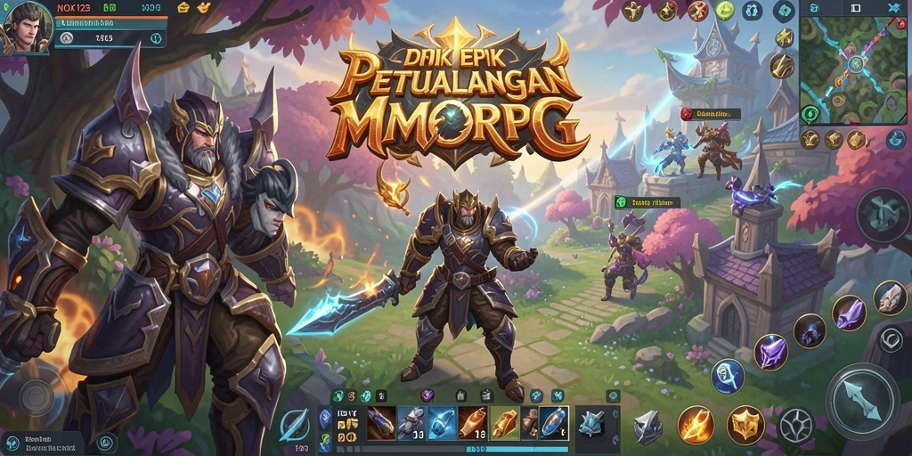 Gameplay mendebarkan di dunia fantasi NOX123.