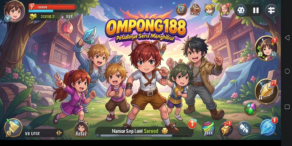 Screenshot gameplay OMPONG188 dengan karakter Anime yang menarik.