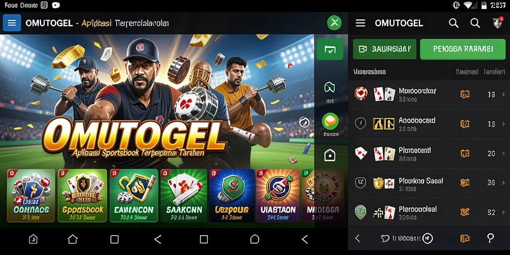 Tampilan utama OMUTOGEL dengan berbagai opsi taruhan olahraga.