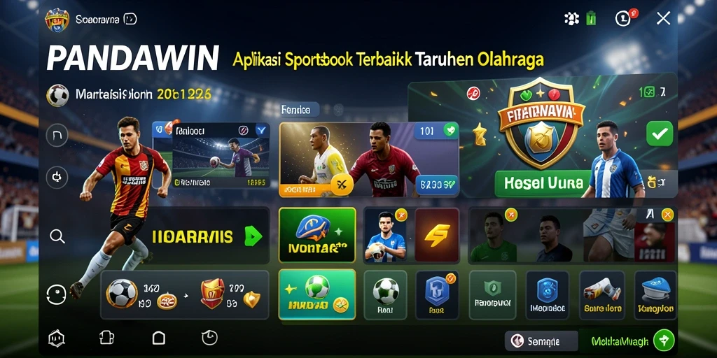 Tampilan gameplay aplikasi PANDAWIN yang menarik dan interaktif.