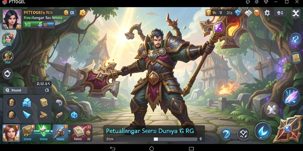 Tampilan gameplay seru PTTOGEL dengan pertempuran mendebarkan.