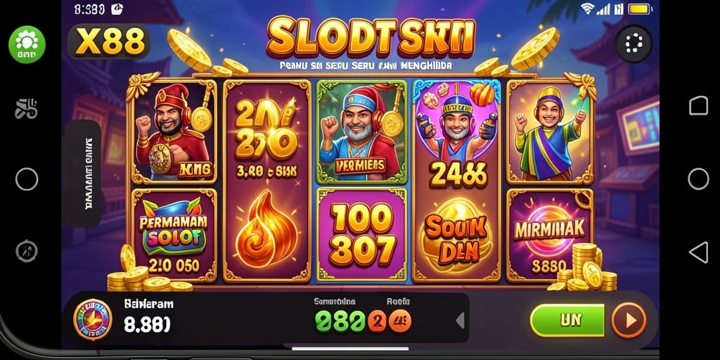 Tampilan gameplay mengasyikkan dari X88 yang penuh warna.
